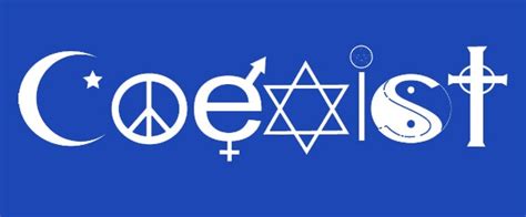 The problem with the coexist bumper sticker